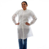 Lab Coats - SMS Polypropylene - White - X-Large — Office & Facility Supplies | Lab Coats - 25 / Case