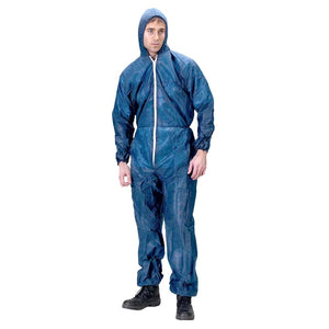 Hooded Coveralls - SMS Polypropylene - Blue - X-Large - 25 / Case