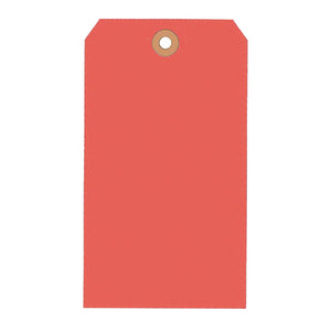 Shipping Tags - #8 - 6 1/4 x 3 1/8"  - Red - 1,000 / Box
