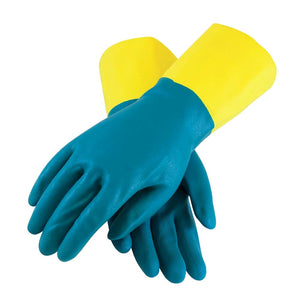 Chemical Resistant Gloves - Neoprene Coated Latex - Medium - 12 / Pack