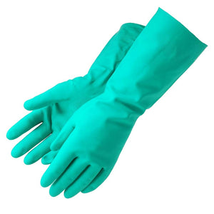 Chemical Resistant Gloves - Cotton Flock-Lined Nitrile - Large - 12 / Pack