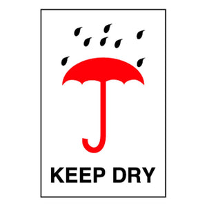 Shipping Labels - Keep Dry - Pictorial - 4" x 6" - 500 / Roll