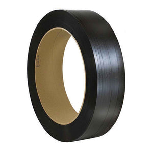 Polypropylene Strapping - Hand Grade - 1/2" x 7,200' - 600lb - 16" x 6" Core - Black