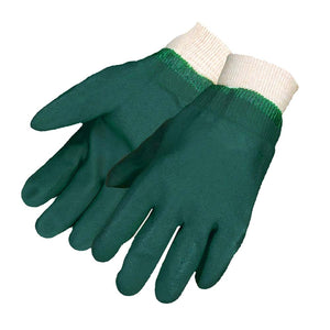 Chemical Resistant Gloves - Double Dipped PVC - Knit Wrist - 12 / Pack