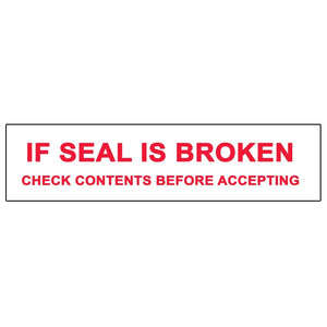 Printed Tape - If Seal Is Broken - 48mm x 66m - 48 Rolls / Case