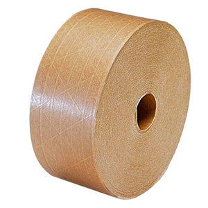 Reinforced Water Activated Tape - Kraft - 72mm x 137m - 10 Rolls / Case
