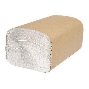 Single-Fold Towels - White - 9" Sheets - 16 x 250 / Case